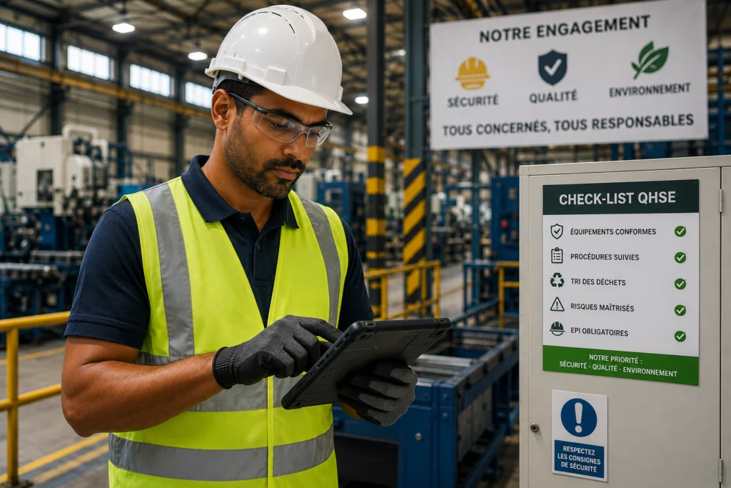 image d'un employer qui verifi le tri des déchets
