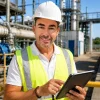 David sur site industriel en audit sécurité